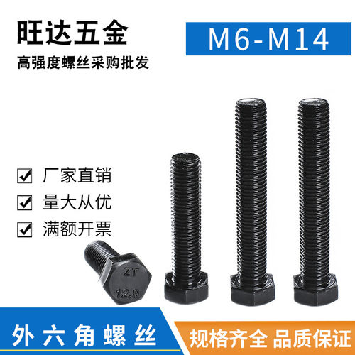 12.9级全牙外六角螺丝高强度