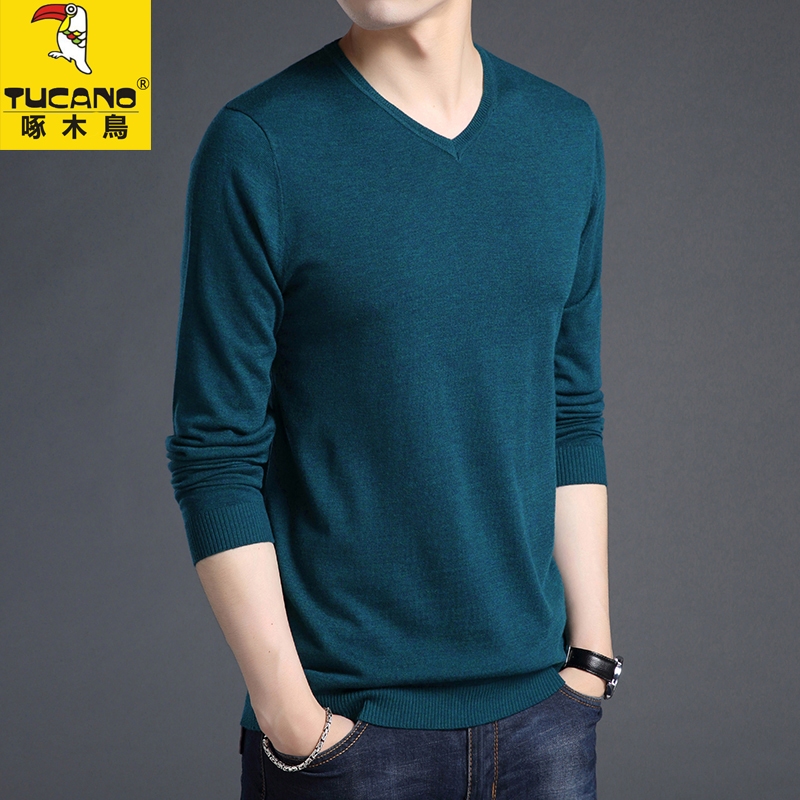 啄木鸟长袖青春活力t恤男大码薄