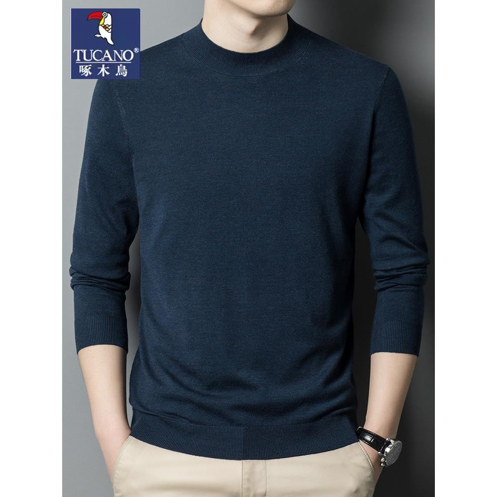 啄木鸟绵羊毛针织衫毛衣