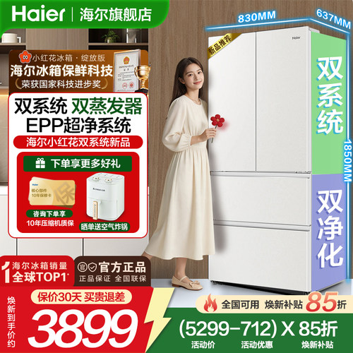 海尔法式多门541升双系统冰箱