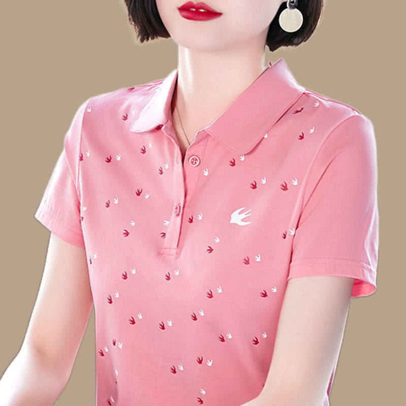 时尚品质妈妈翻领短袖恤女大码宽松夏季新款衫中年休闲女装,服饰配件/皮带/帽子/围巾,保健环,淘宝优惠券,粉丝福利购,淘宝优惠卷