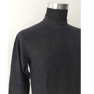 瑕疵降等特价无吊牌中厚针织密实男半高领羊绒衫羊毛套头毛衣保暖