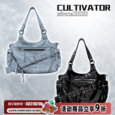 Cultivator原创小众复古辣妹单肩手提斜挎机车包托特包2025秋冬新