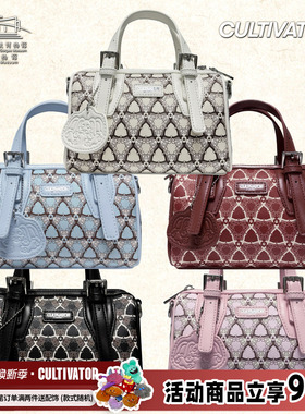 博物馆联名xCultivator原创小众撞色老花单肩斜挎枕头包2025夏新