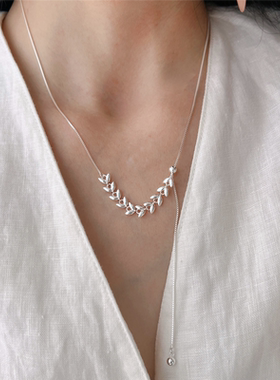 帕姆卡莱925纯银麦穗锁骨链