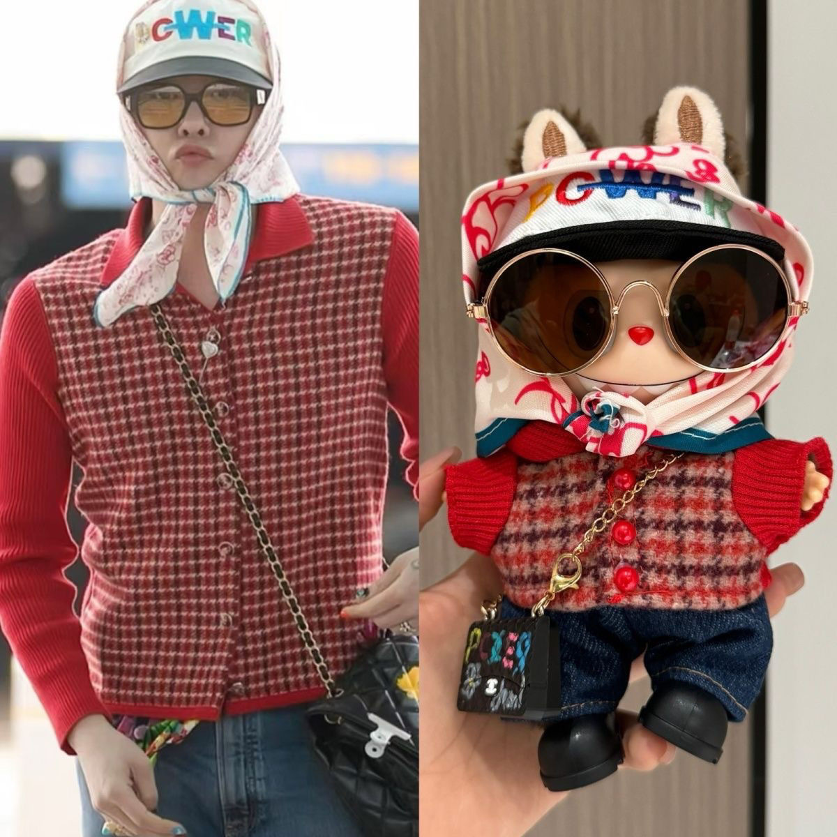 GD同款bubu娃衣17cm布布权志龙衣服套装一二三代搪胶公仔可换装帅