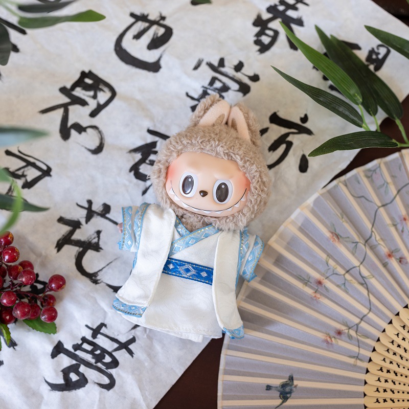 原创现货17cm拉布布labubu娃衣服一二三代古风汉服装套装15cm娃衣