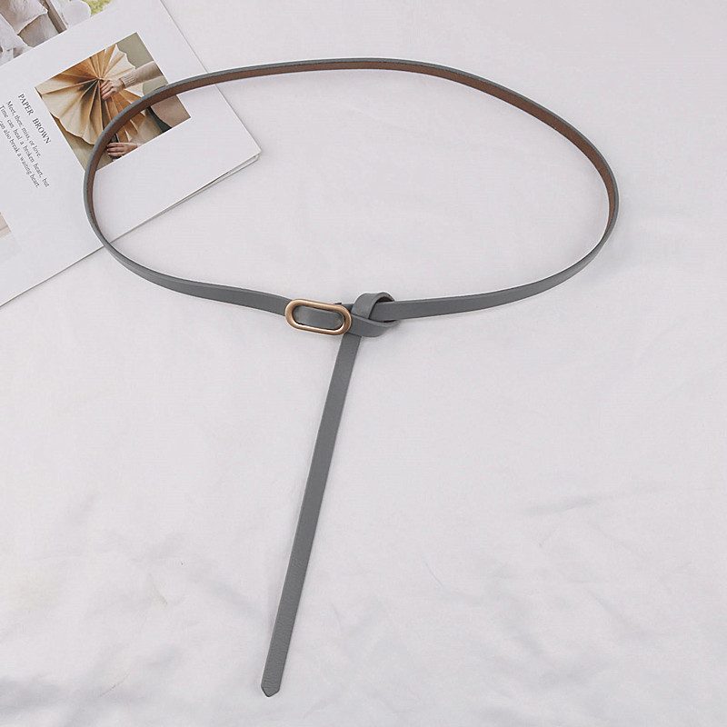 韩版椭圆扣真皮细腰带软女装饰配裙子雪纺百搭简约纯牛皮小皮带