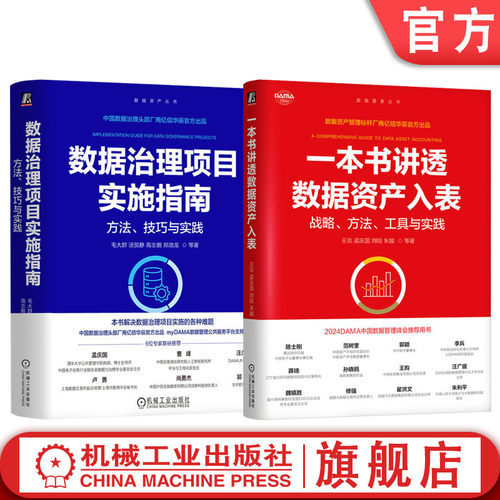 官网套装 数据治理项目实施指南+一本书讲透数据资产入表 套装全2册 亿信华辰官方出品 数据要素 数据治理体系 数据资产管理运营