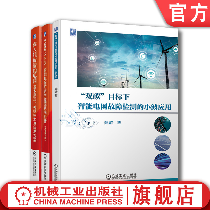 套装官网正版智能电网应用丛书共3册双碳目标下智能电网故障检测的小波应用深入理解智能电网智能电网可再生能源系统设计