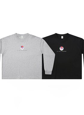 yeezy侃爷洛杉矶bully周边LS-03 YE LIVE旗帜印花logo青年男女T恤