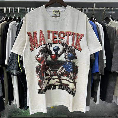 MAJESTIK Pro Boxer Graphic Crop Tee烫钻LOGO青年男女百搭短袖