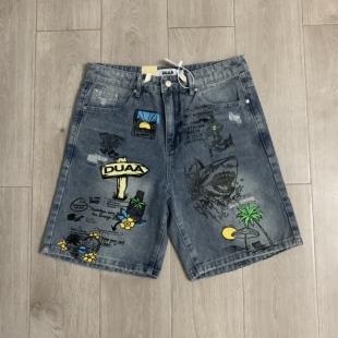 DUAA Surf Short Blue 27时尚欧美潮牌百搭个性小众男女牛仔短裤