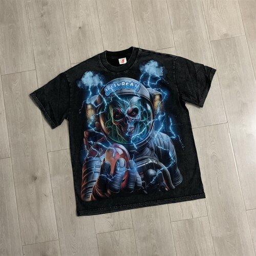 JELLYBEAN Beyond T-Shirt 美潮街头美潮白墨直喷透气烫钻短袖T恤