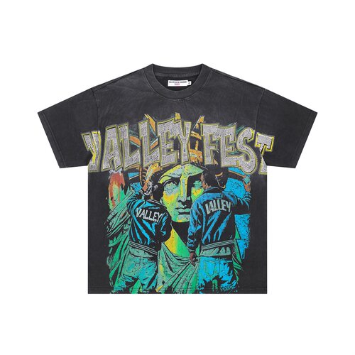 Vale Forever Valley Fest Bling Tee 烫钻洗水做旧纯棉短袖T恤