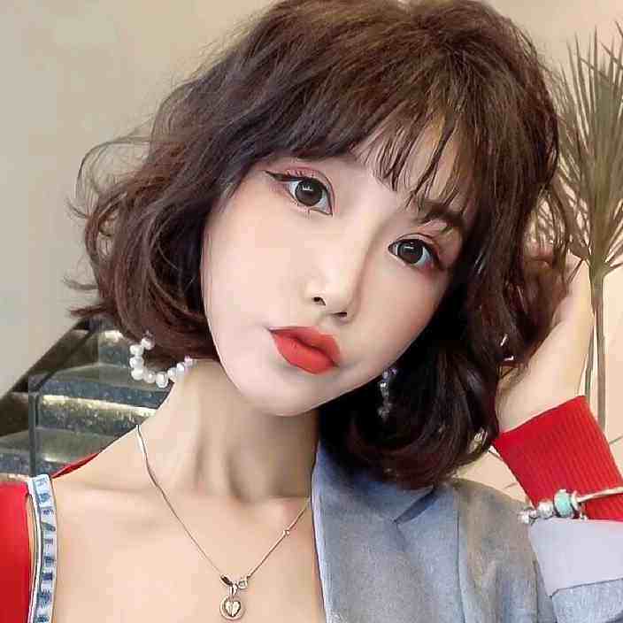 假发真发全真人发短发卷发发型女自然减龄时尚全头套式女士假发套