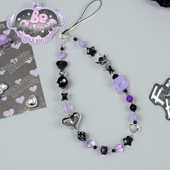 ccd相机挂饰ins爱心原创辣妹手机手机链y2k串珠挂绳挂件链条