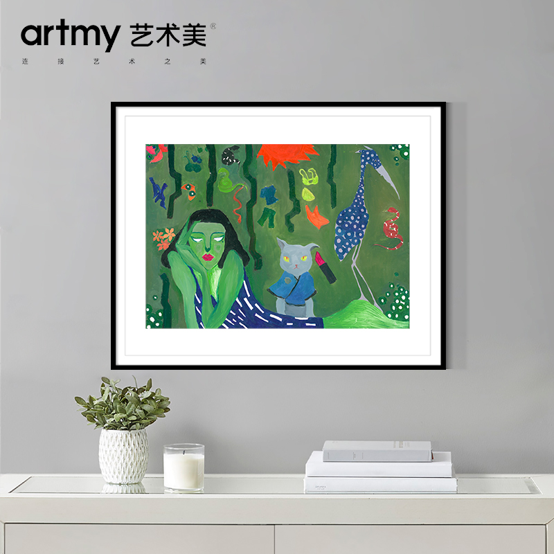 陈慧诗 莫兰迪人物装饰画客厅背景墙床头玄关挂画卧室后现代油画图片
