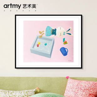 潘映蓉 现代简约卡通玩具装饰画抽象客厅儿童房油画公开复制版