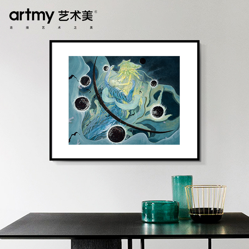 橙玉《吟唱生命之歌之二》舞动人物装饰画客厅挂画餐厅玄关壁画图片