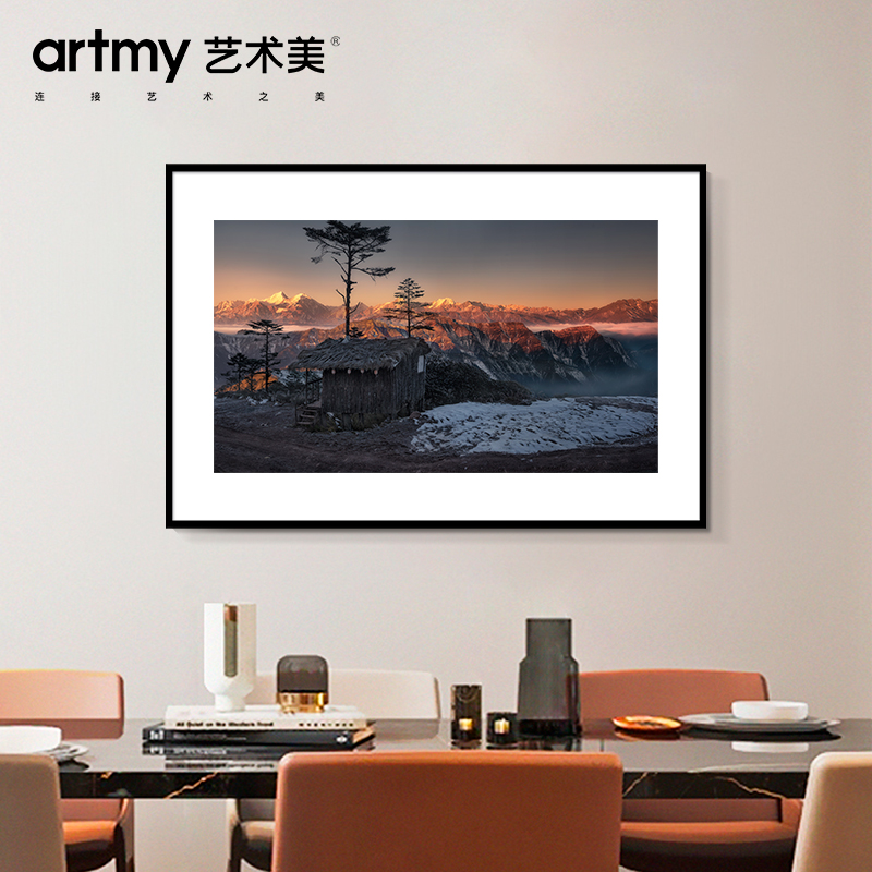 杜武朝 雪山山脉客厅玄关壁画走廊装饰画现代简约风景画民宿挂画图片