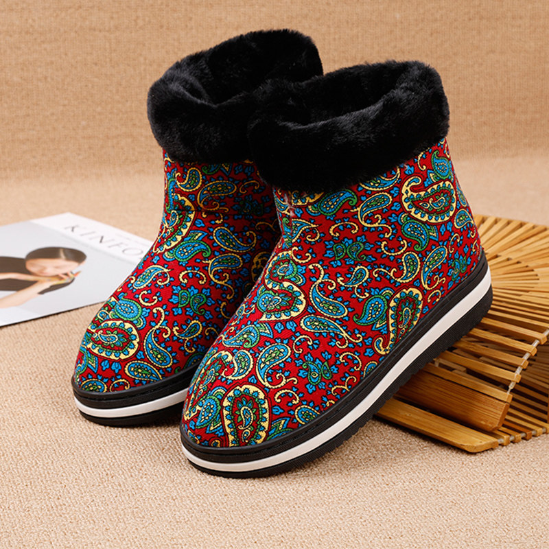 花棉鞋布鞋女冬新款加绒妈妈棉鞋灯芯绒中老年保暖雪地靴奶奶棉靴,女鞋,时尚雪地靴,淘宝优惠券,粉丝福利购,淘宝优惠卷