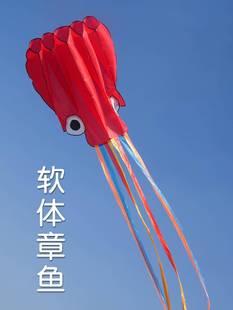 潍坊2023年新款 软体无骨章鱼大型风筝大人专用网红巨型软体风筝