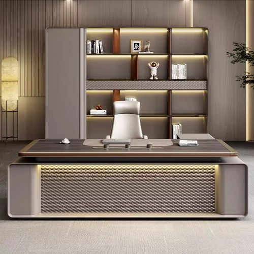 新款老板桌现代轻奢董事长办公室大班台高档总裁桌洽谈办公桌