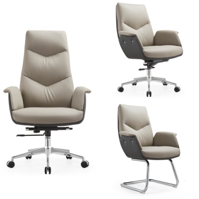 老板办公室洽谈椅高档老板椅家用舒适电脑椅西皮书房久坐办公椅子