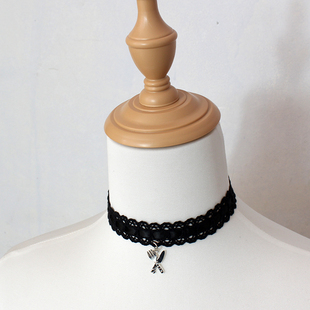 黑白蕾丝choker颈饰颈环项链花边Lolita刀叉餐具复古vintage少女