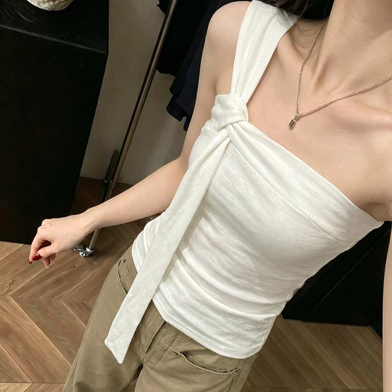 美背抹胸吊带背心露肩无袖小上衣
