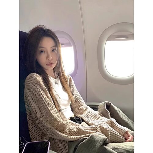 镂空针织开衫防晒空调罩衫外套女