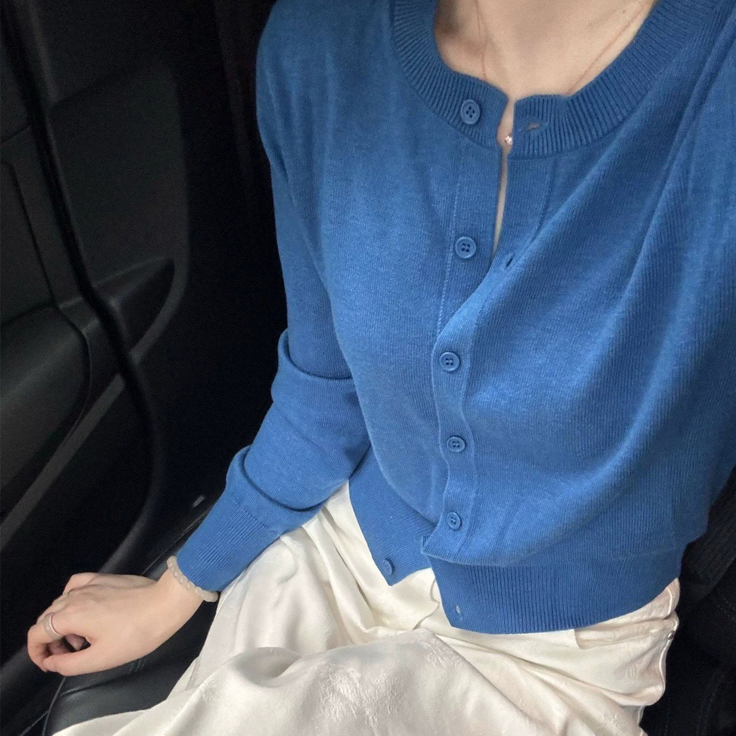 入秋穿搭针织开衫单穿韩系上衣女