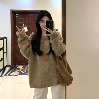 软糯毛衣慵懒宽松加厚针织衫上衣