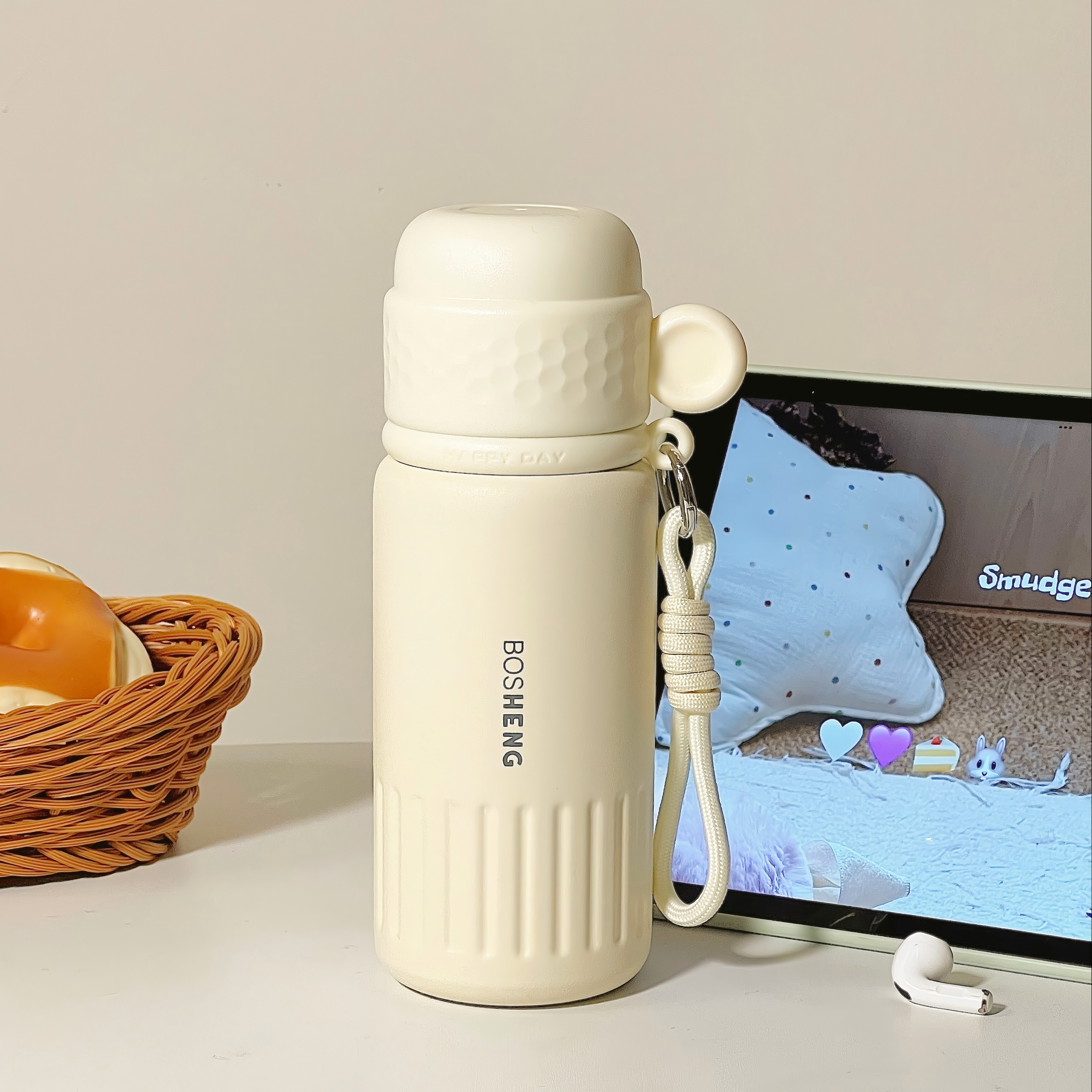 简约大容量保温杯女生高颜值水杯