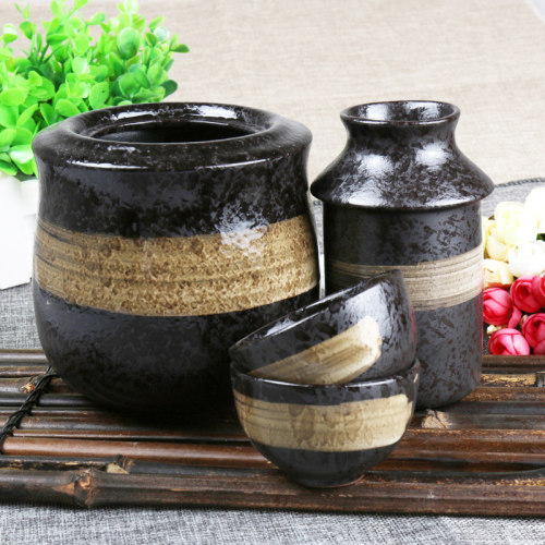 醒酒器日本清酒梅酒温酒酒具套装4件套