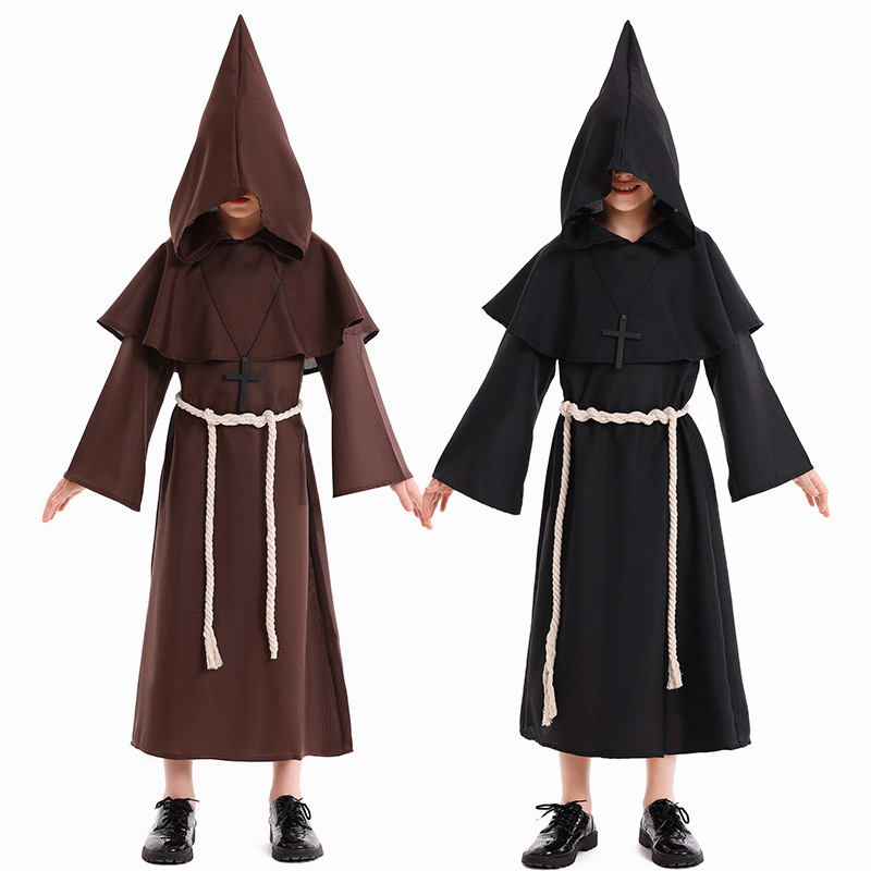 男童僧侣万圣节cosplay服