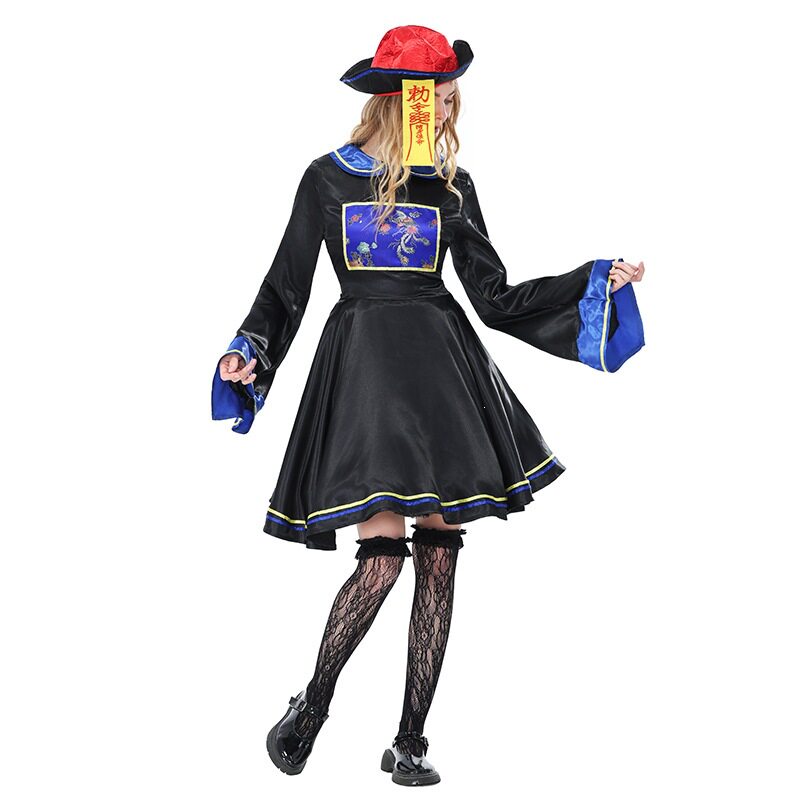 女款中式改良僵尸连衣裙