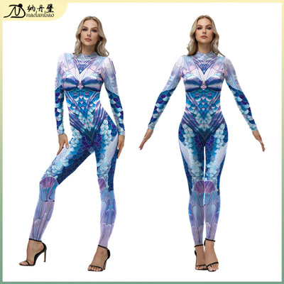 秋季新品鱼鳞亮片连体紧身衣