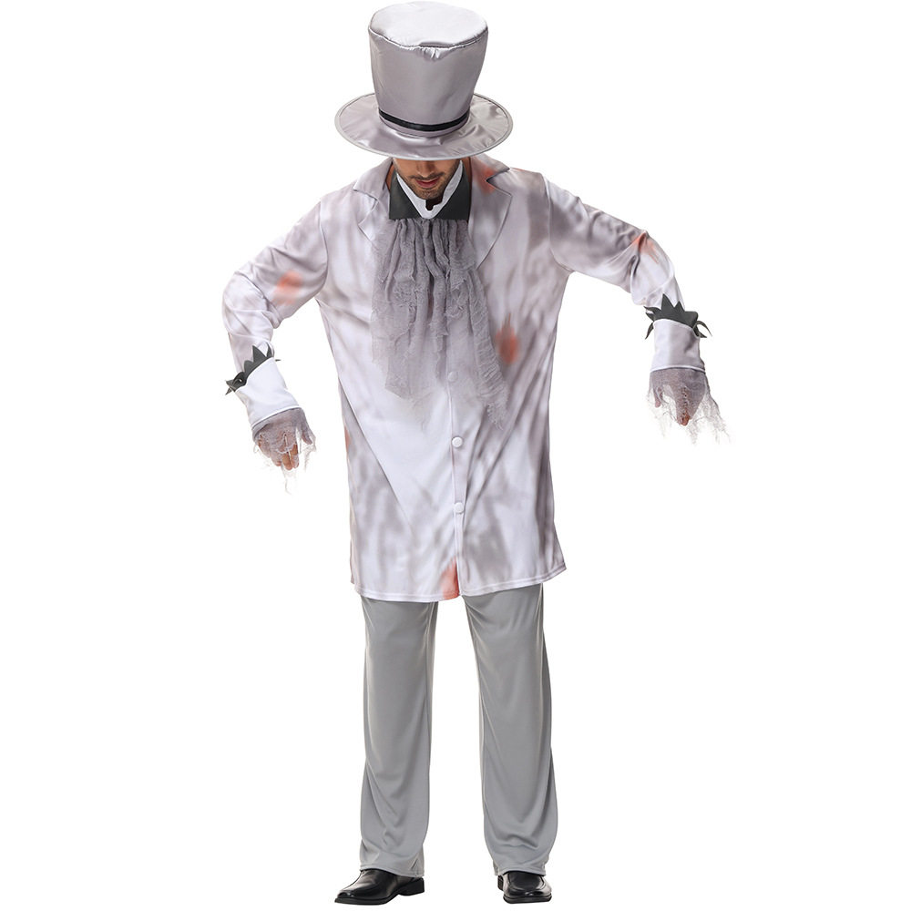 万圣节僵尸新郎礼帽cos服