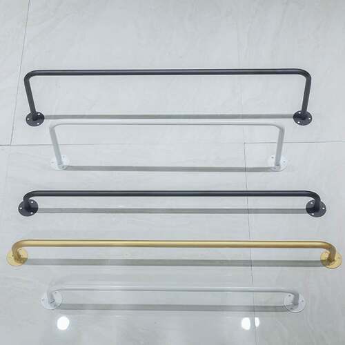 晾衣杆挂衣杆阳台打孔顶装固定双杆家用墙上侧装凉晒衣架杆加厚