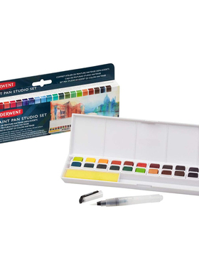 英国【DERWENT得韵旗舰店】Inktense 水墨颜料旅行盘套装12色/24色 2302636