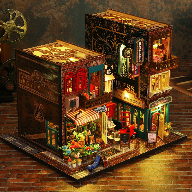 diy小屋斯卡布罗手工制作拼装玩具模型木制小房子生日礼物女