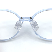 儿童眼镜鼻托软硅胶马鞍鼻垫双孔连体鼻垫一体式 学生眼镜架配件