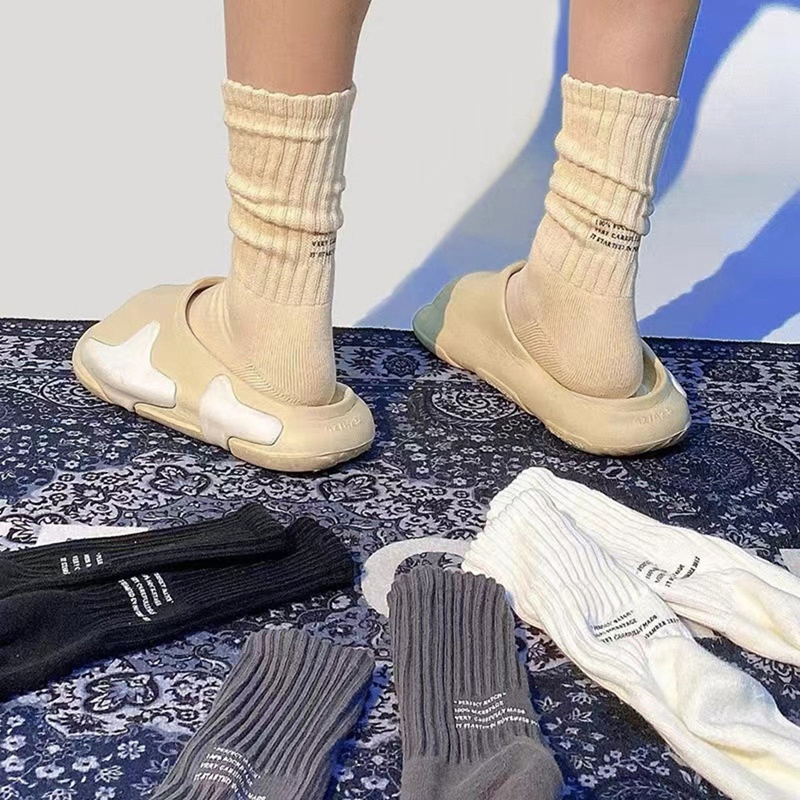 日系休闲cityboy中长筒袜子工装英文运动潮流ins加厚粗线袜毛巾底