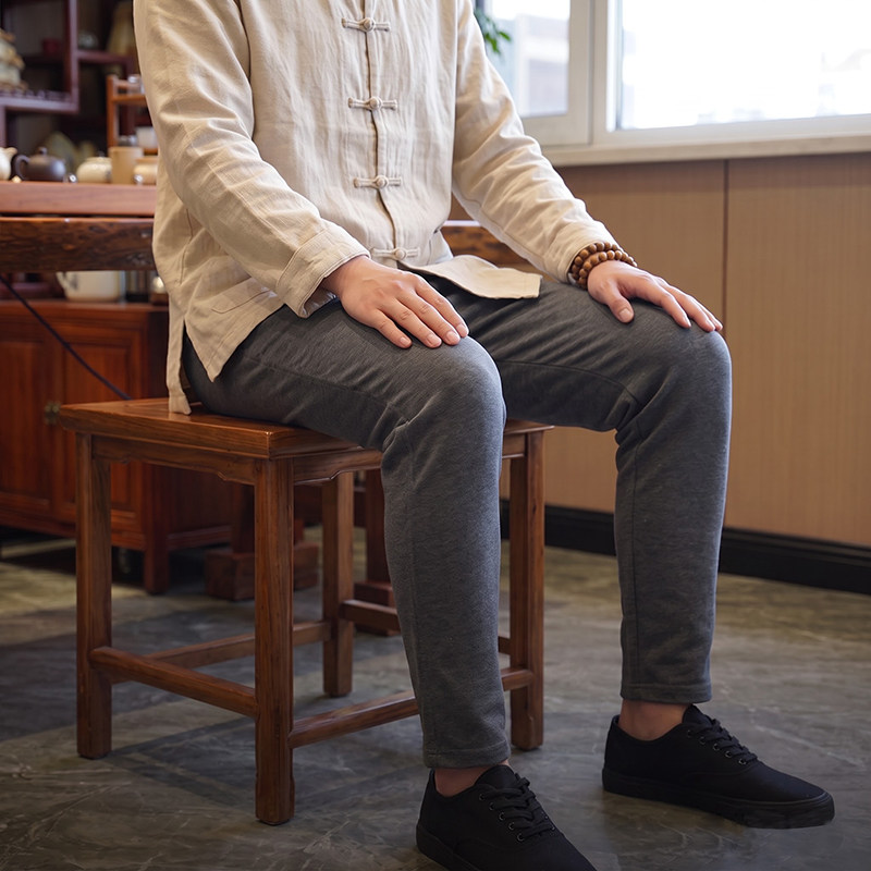 木昀棉2025新款冬季纯棉花加厚保暖棉裤男高腰显瘦直筒休闲长裤子