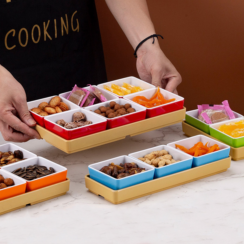 KTV果盘小吃盘小零食分格盘拼盘