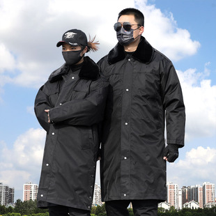 军大衣男款作训长款东北防寒保暖加厚加绒保安工作服军冬大衣