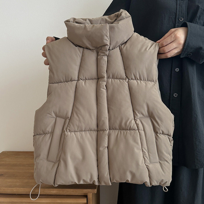 跨境新款儿童棉马甲男女童保暖连帽加厚亲子外穿背心校服外套外贸