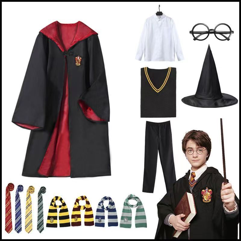 哈利波特学院长袍同款cos服装魔法袍子衣服成人儿童校服斗篷披风